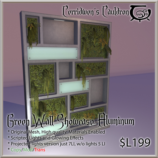 [CC] Green Wall Showcase, Aluminium