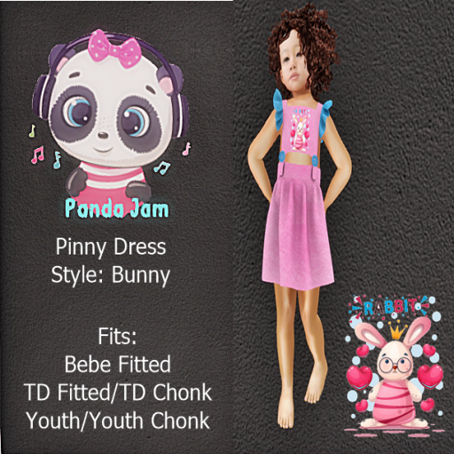 {PJ} Pinny Dress -BUNNY HUD
