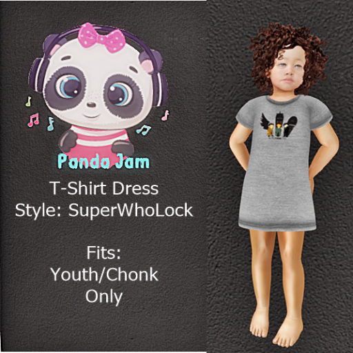 {PJ} T-Shirt Dress SuperWhoLock (HUD)