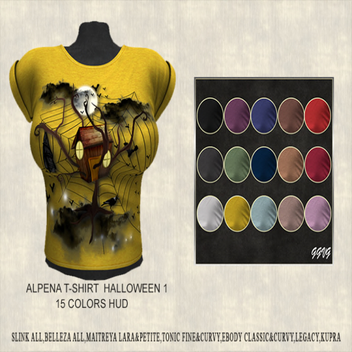 GGVG ALPENA T-SHIRT HALLOWEEN 1*15 COLORS*