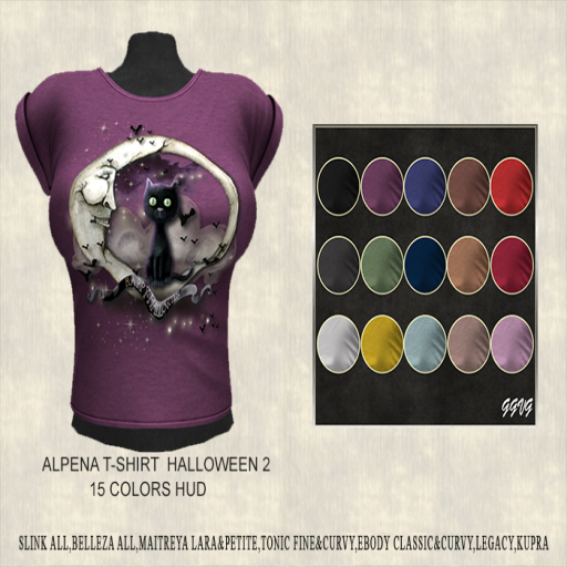 GGVG ALPENA T-SHIRT HALLOWEEN2*15 COLORS*