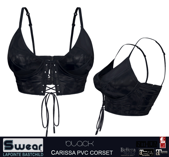 Corset Carissa LATEX BLACK