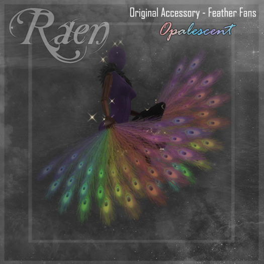 -Accessory- Feather Fans (Opalescent)