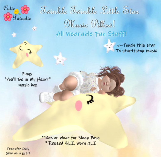 ::CP:: Twinkle Twinkle Little Star Music Pillow (Boxed)