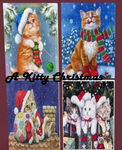 *LM* Kitty Christmas Canvas Textures