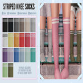 {m} striped knee socks: fatpack exclusive