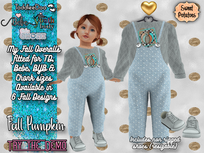 < SP > My Fall Overalls - Fall Pumpkin