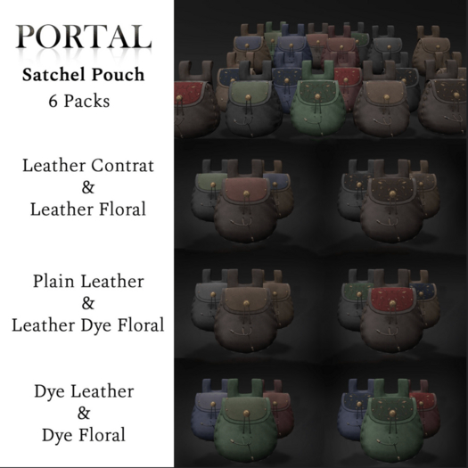 Portal: Satchel Pouch:Dye Floral UNPACK