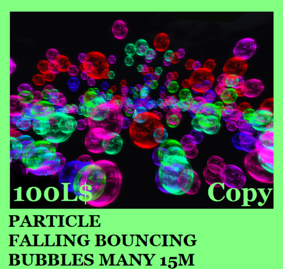 PARTICLE FALLING BOUNCING BUBBLES MANY 15M