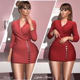 Lilleth Mills X BLAZE - Silk Reds - Button Business Suit for Maitreya Kupra Bimbo Freya Legacy Hourglass