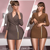 Lilleth Mills X BLAZE - Houndstooth 1 - Button Business Suit for Maitreya Kupra Bimbo Freya Legacy Hourglass