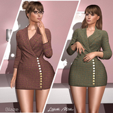 Lilleth Mills X BLAZE - Houndstooth 2 - Button Business Suit for Maitreya Kupra Bimbo Freya Legacy Hourglass