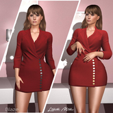 Lilleth Mills X BLAZE - Jersey Reds - Button Business Suit for Maitreya Kupra Bimbo Freya Legacy Hourglass