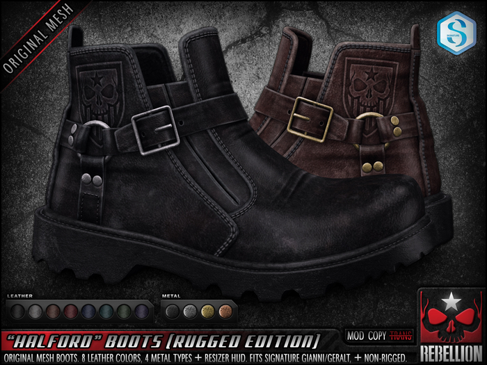 = REBELLION = "HALFORD" BOOTS - RUGGED EDITION - DEMO