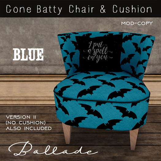 ~Ballade~ Gone Batty Blue Chair 