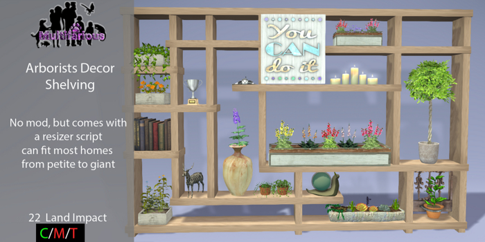 *M* Arborists Decor Shelving (wear to unpack)