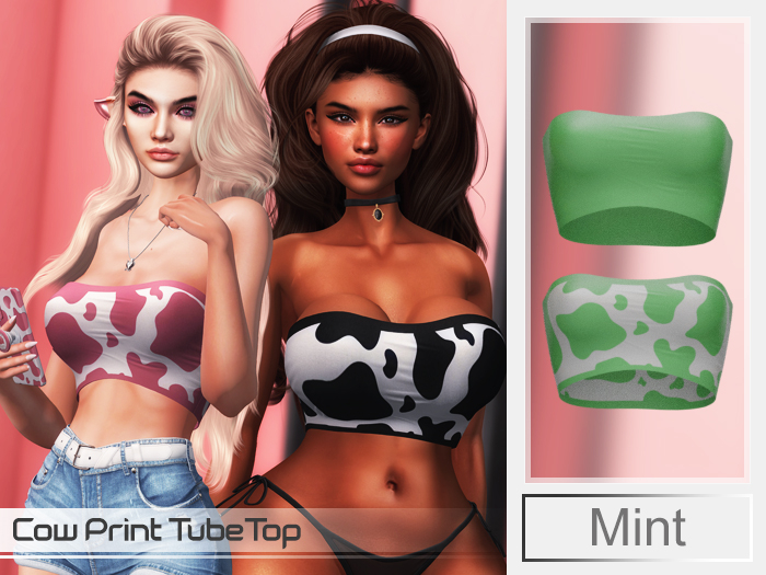 Iso Darling - Cow Print - Tube Top Mint