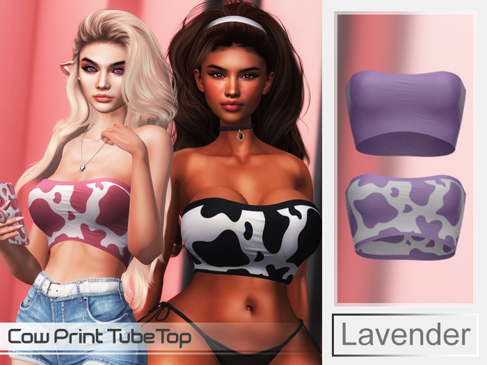 Iso Darling - Cow Print - Tube Top Lavender