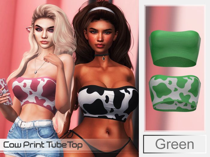 Iso Darling - Cow Print - Tube Top Green