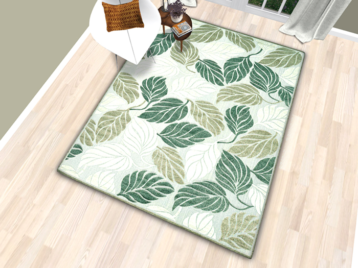 Green Leaves Area Rug #31