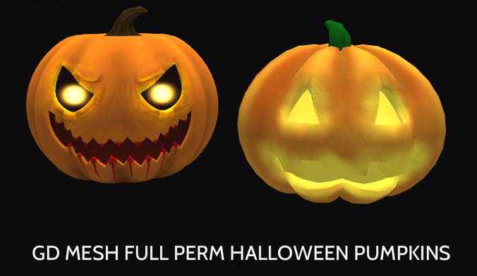 GD MESH FULL PERM GIFT HALLOWEEN PUMPKINS