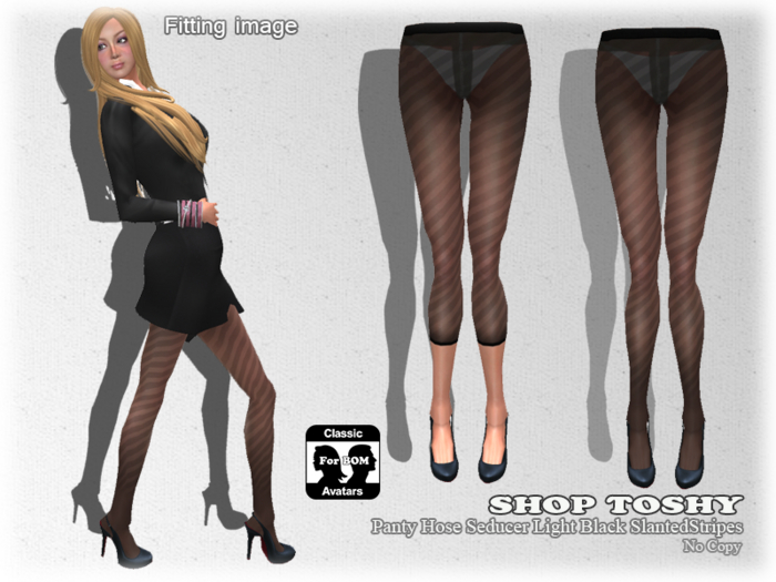 *SHOP Toshy*PantyHoseSeducerLightBlackSlantedStripes