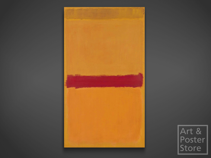 RED BAND ON YELLOW | Mark Rothko Abstract Painting | Canvas Wall Panel 