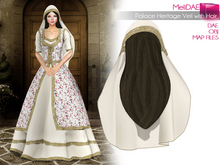 Dae, Obj, FBX, And Texture Files Palace Heritage Veil with Hair