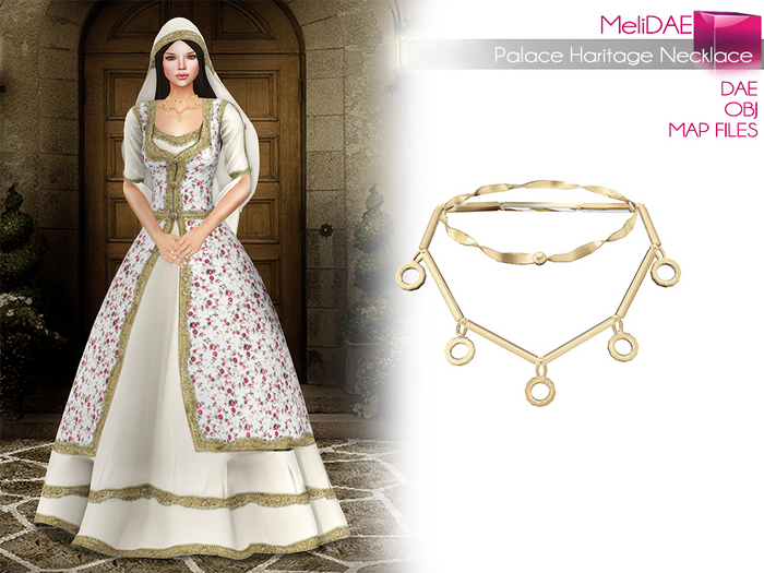 Dae, Obj, FBX, And Texture Files Palace Haritage Necklace