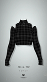 -Pixicat- Zella Top (PlaidBlack)