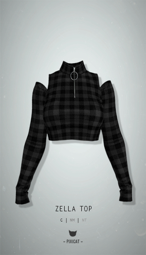 -Pixicat- Zella Top (PinStripeBlack)