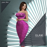 LM GLAM Sparkle - Pink - Vintage Sequin Corset Gown for Maitreya Kupra Bimbo Legacy Freya Hourglass