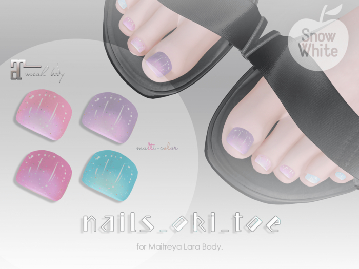 ::SnowWhite:: nails_oki_toe_Maitreya_Lara