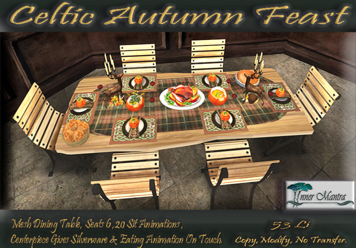 +Inner Mantra+ Celtic Autumn Feast Dining Table 