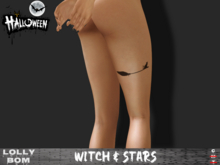 LOLLY's BOM things... [tattoo] HALLOWEEN witch Leg (back)