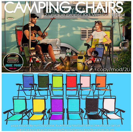 Junk Food - Camping Chair (Orange)