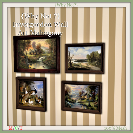{Why Not ?} Invergordon Wall Art Mahogany-Boxed