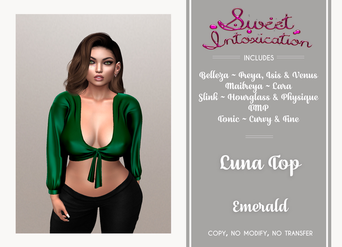 ::Sweet Intoxication:: Luna Top - Emerald