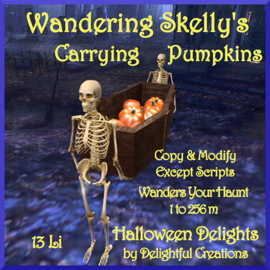 Wandering Skelly's Carrying Pumpkins
