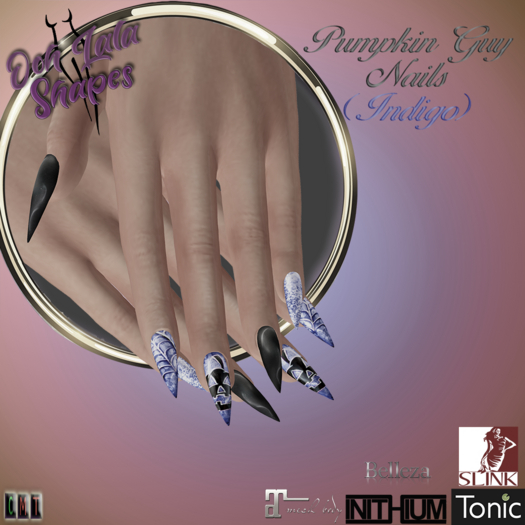 ~ Lala ~ Pumpkin Guy Nails (Indigo) *DEMO* (Add)