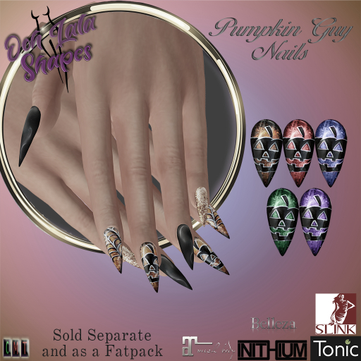 ~ Lala ~ Pumpkin Guy Nails (Fatpack) *DEMO* (Add)