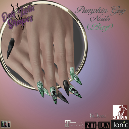 ~ Lala ~ Pumpkin Guy Nails (Barf) *DEMO*  (Add)
