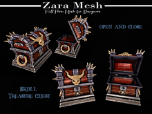 Zara Mesh - Fantasy - Skull Treasure Chest - FULL PERM MESH