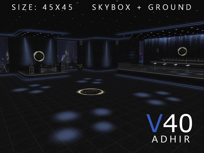 V40 -[Tintable whit Hud]- Disco Dance Club 45x45 -[ADHIR]- BOX