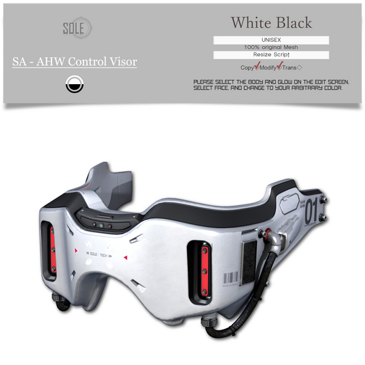 :::SOLE::: SA - AHW Control Visor (White Black)