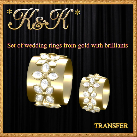 *K&K*Set of wedding rings from gold with brilliants