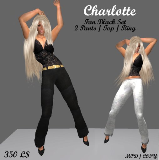 Fan Black Set Charlotte