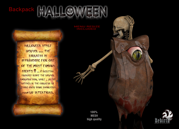 [//REBIRTH/]-backpack HALLOWEEN