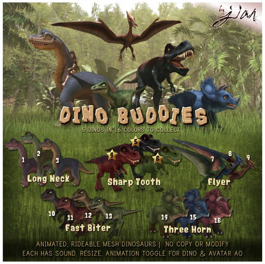 JIAN Dino Buddies :: 4. Sharp Tooth - Red (BOX) RARE