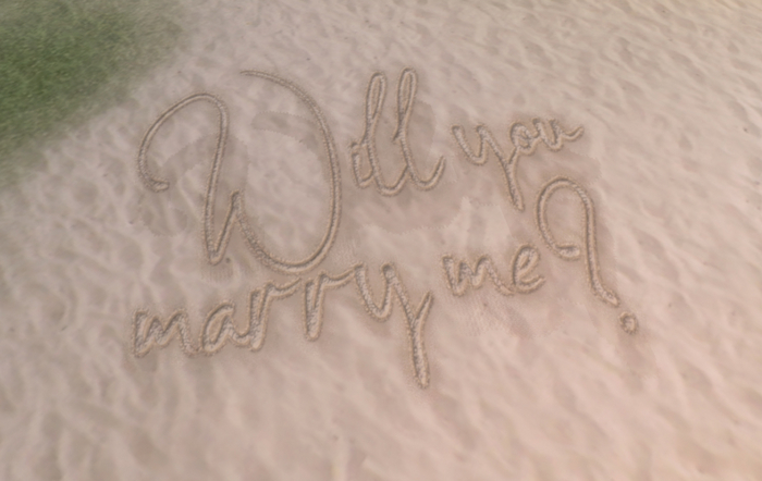 Sandwriting - Will you marry me